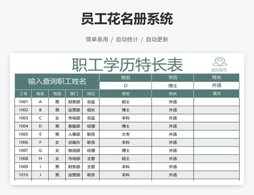 员工花名册系统