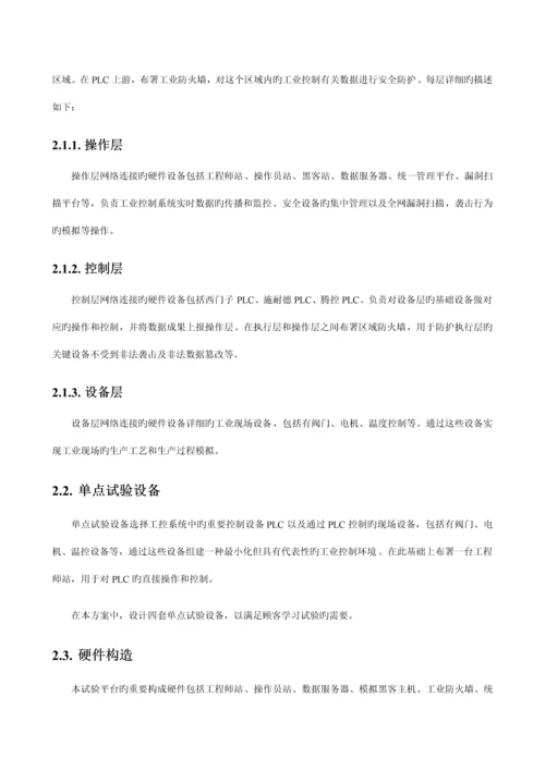 工业控制网络安全基础实验平台建设方案.docx