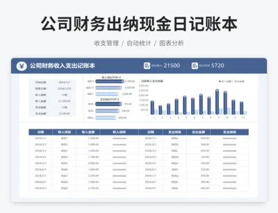 公司财务收入支出记账本