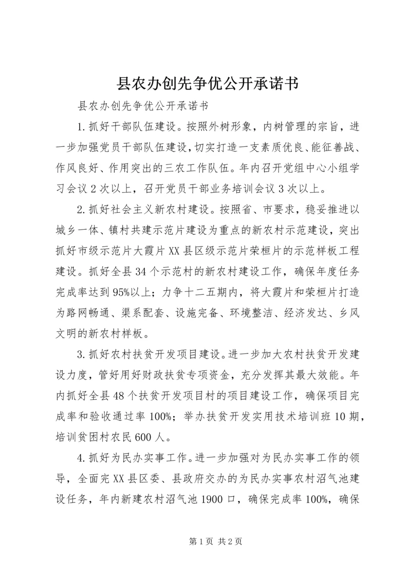 县农办创先争优公开承诺书_1.docx