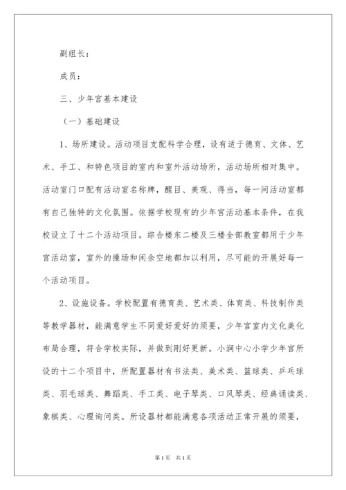 2022乡村学校少年宫活动自查报告.docx