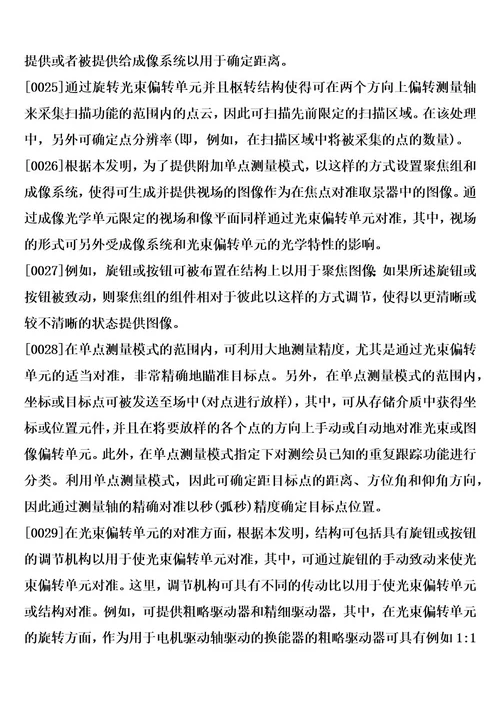 具有扫描功能和单点测量模式的测绘仪器的制造方法