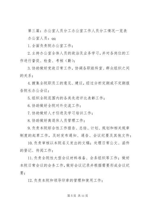 办公室人员分工.docx