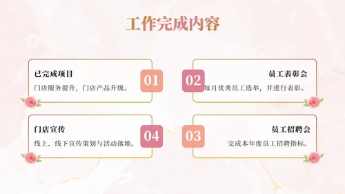粉色小清新工作汇总ppt模板