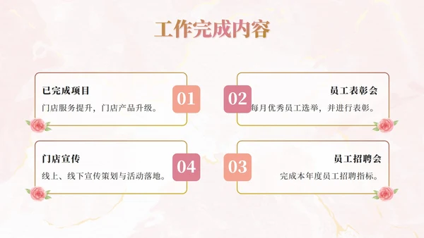 粉色小清新工作汇总ppt模板