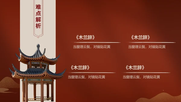 红色宫墙古典中国风通用PPT模板