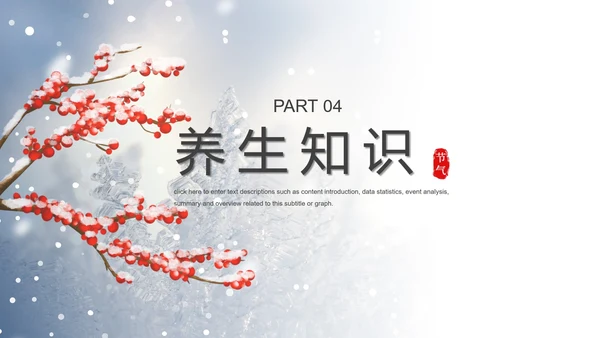 蓝色小清新小雪节气PPT模板