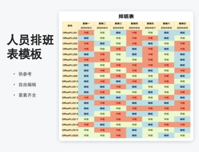 人员排班表