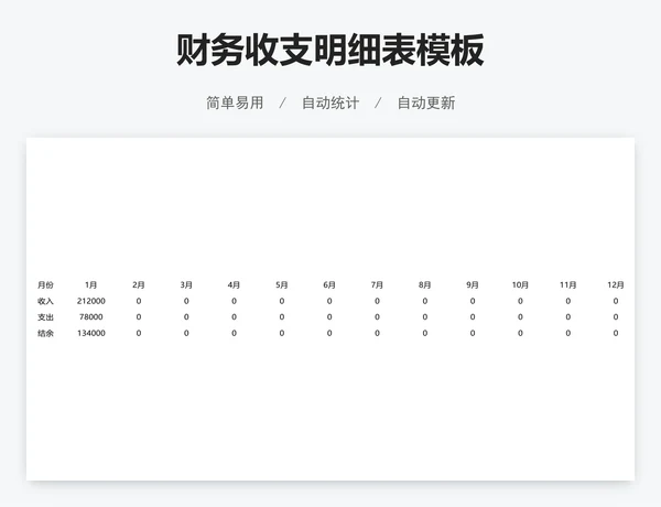 财务收支明细表模板