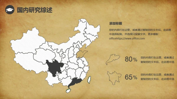 泛黄的牛皮纸背景论文答辩通用PPT免费模板