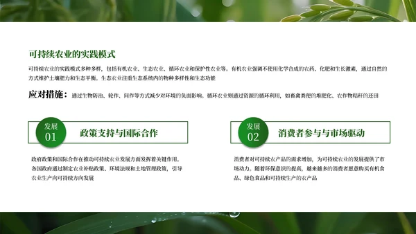 绿色商务农业发展通用PPT模板