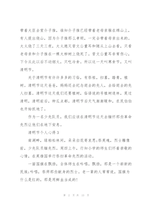 清明节个人心得10篇.docx