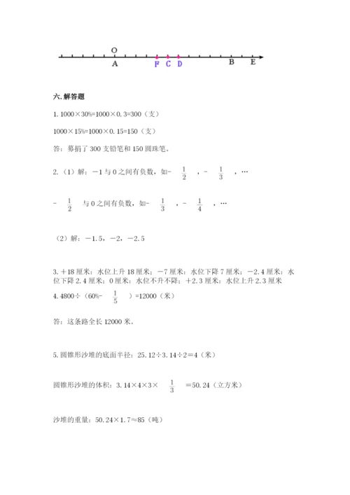 冀教版六年级下册期末真题卷精品（考试直接用）.docx