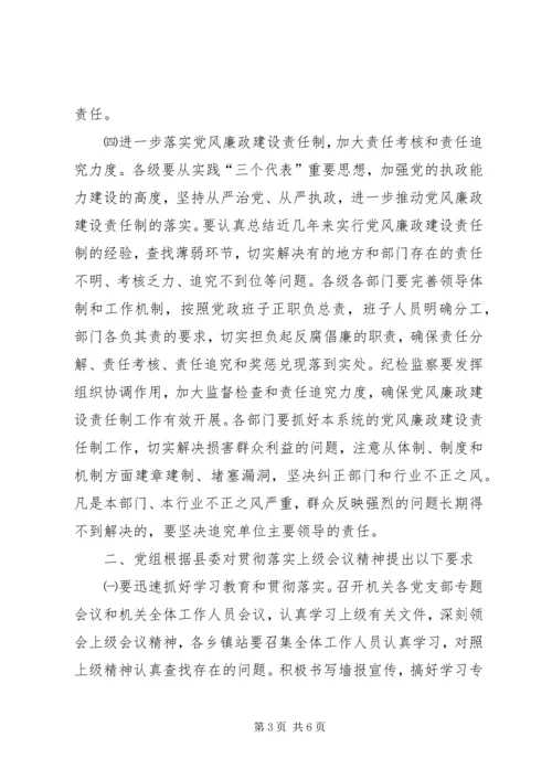 某局贯彻落实党风廉政建设责任制的报告 (4).docx