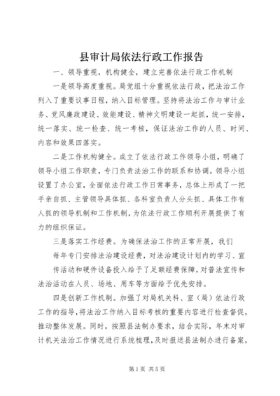 县审计局依法行政工作报告.docx