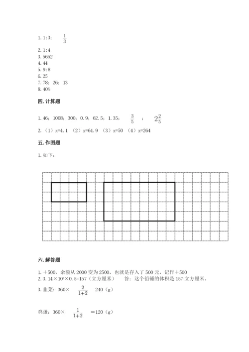 盐池县六年级下册数学期末测试卷完整参考答案.docx