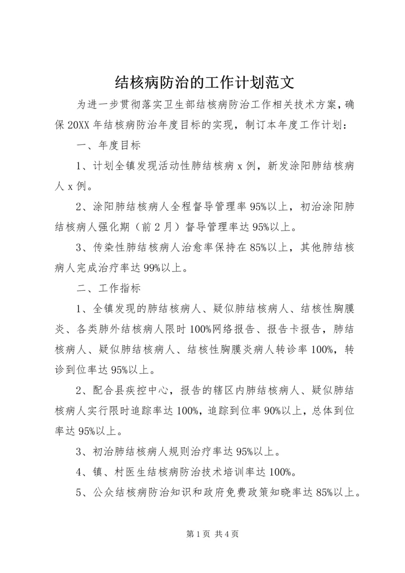 结核病防治的工作计划范文.docx