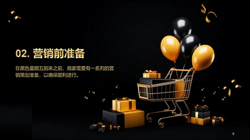 黑金色创意黑色星期五营销策划PPT模板