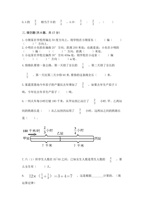 人教版六年级上册数学期中测试卷（能力提升）.docx