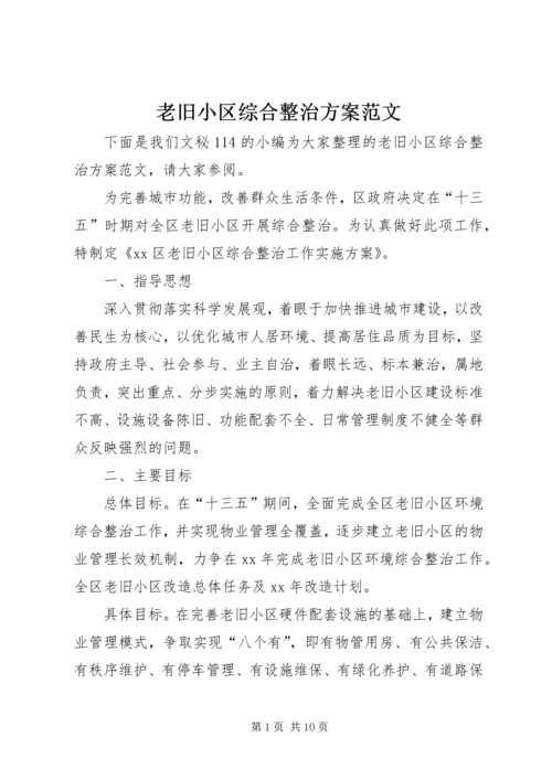 老旧小区综合整治方案范文.docx