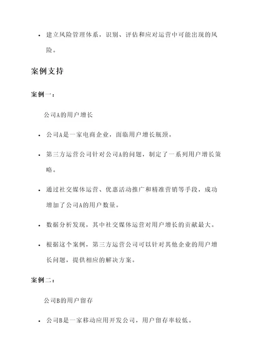 第三方运营公司实操方案