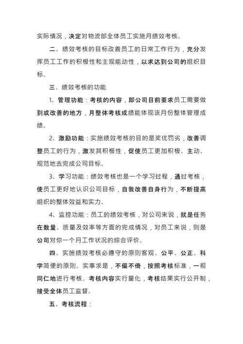 工厂员工绩效考核方案