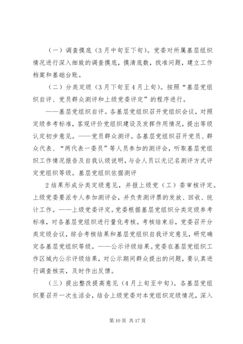 基层党组织分类定级工作方案[五篇材料].docx