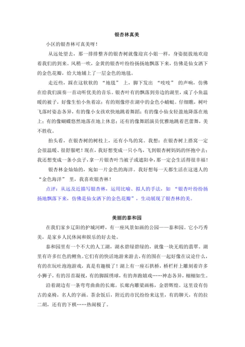 统编版2024-2025学年语文三年级上册第六单元习作 这儿真美（讲义）