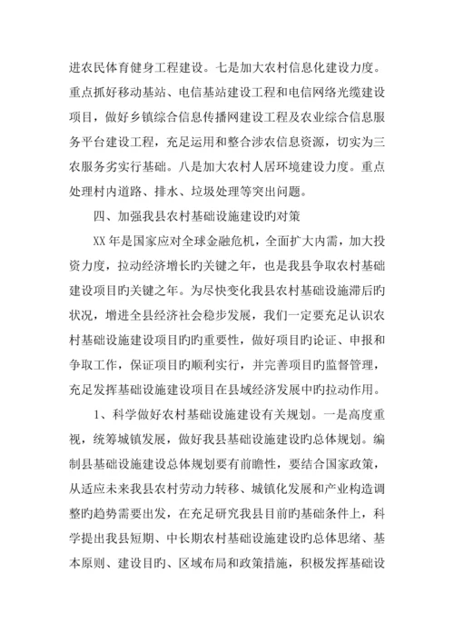 农村基础设施建设基本情况调研报告.docx