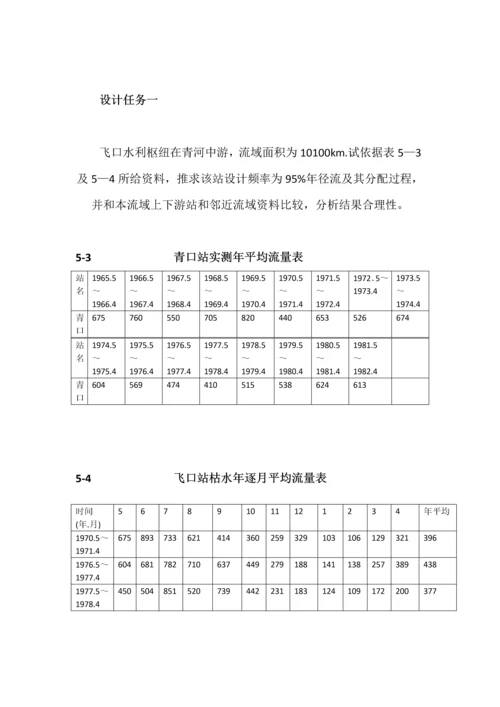 水文计算专业课程设计.docx