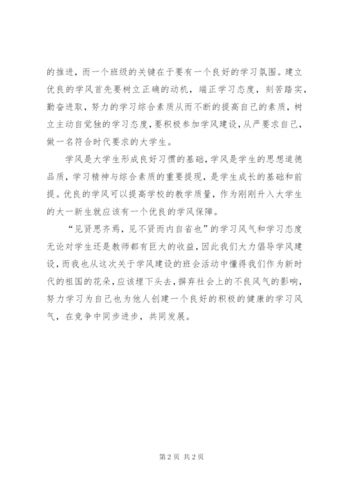 学风建设讨论会心得体会范文.docx