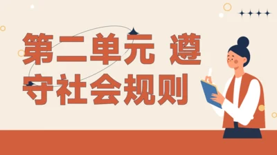 八上道德与法治第二单元《遵守社会规则》复习课件