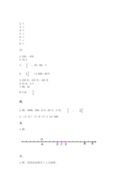 苏教版数学六年级下册试题期末模拟检测卷附完整答案【考点梳理】.docx