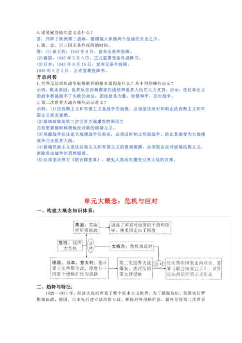 第四单元 经济大危机和第二次世界大战（13-15课）