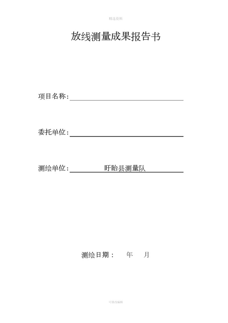 放样测量报告模板.docx