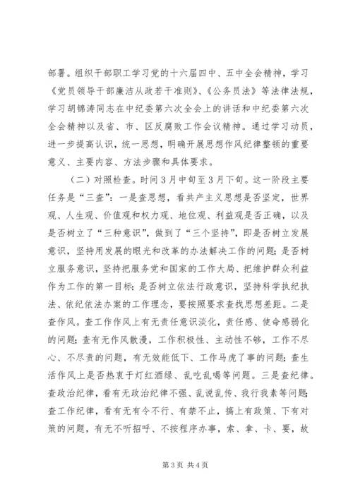 街道办事处干部职工思想作风纪律整顿实施方案 (2).docx