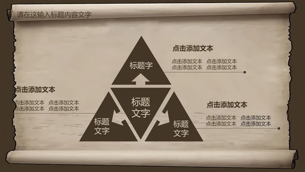 复古古韵中国风卷轴ppt动态模板