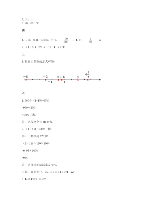 浙教版数学小升初模拟试卷精品【全优】.docx