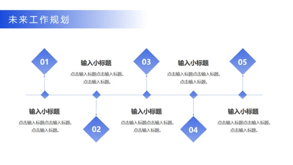 商务蓝竞聘述职报告总结通用PPT模板