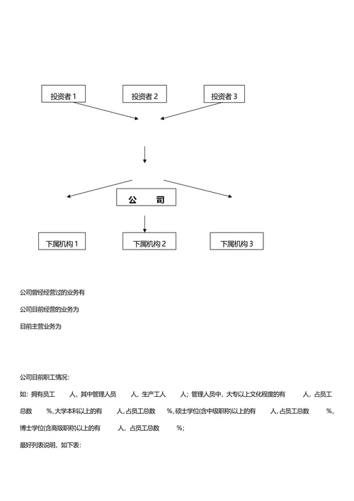 商业计划书通用版