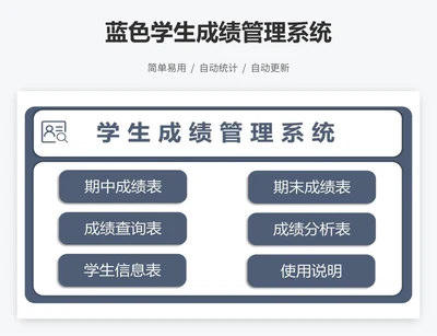 蓝色学生成绩管理系统