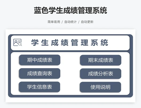 蓝色学生成绩管理系统