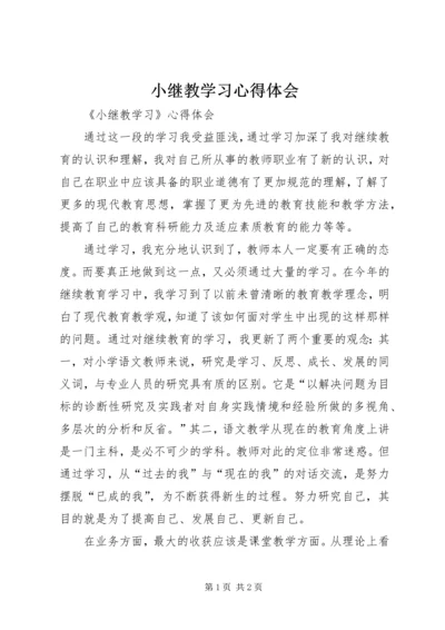 小继教学习心得体会 (4).docx