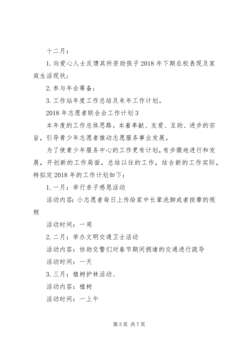 年度工作计划：XX年志愿者联合会工作计划.docx