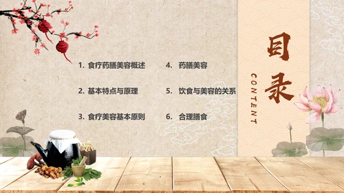 食疗美容与营养搭配药膳通用PPT模板
