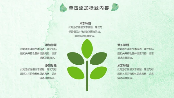 绿色环保低碳植树林业绿化动态ppt模板