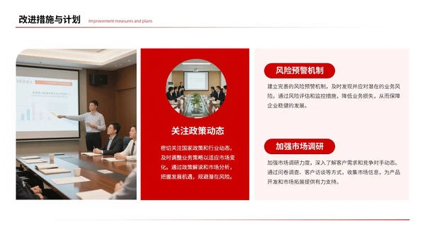 红色简约风工作汇报总结通用PPT模板