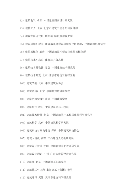 建筑类杂志大全.docx