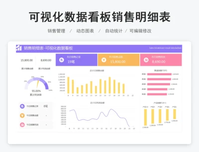 可视化数据看板销售明细表