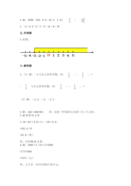 沪教版数学六年级下册期末检测试题含答案【轻巧夺冠】.docx
